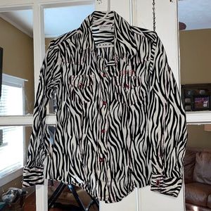 Cruel Girl zebra western shirt